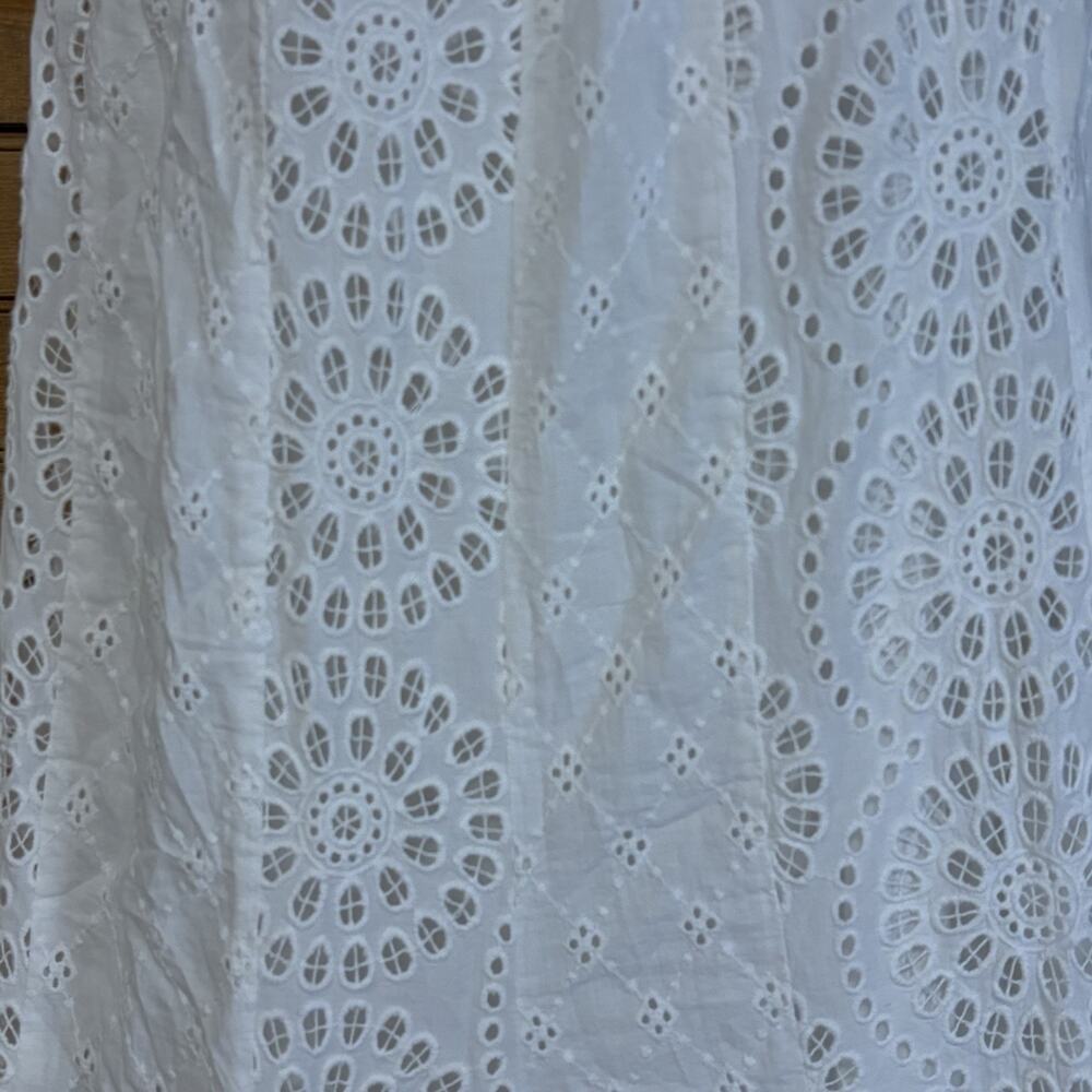 Free People Midnight Cruiser One-Piece Jumpsuit White Eyelets Lined Size XS - Picture 7 of 16